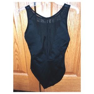 Bloch tank leotard with mesh and polka dots